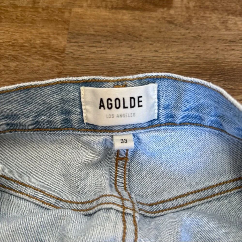Agolde Premium 90's Pinch‎ Waist High Rise Straight Leg Jeans Light Wash Size 33